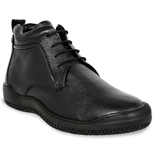 Allen Cooper Leather Lace-up Shoes - Black Brown - Image 2