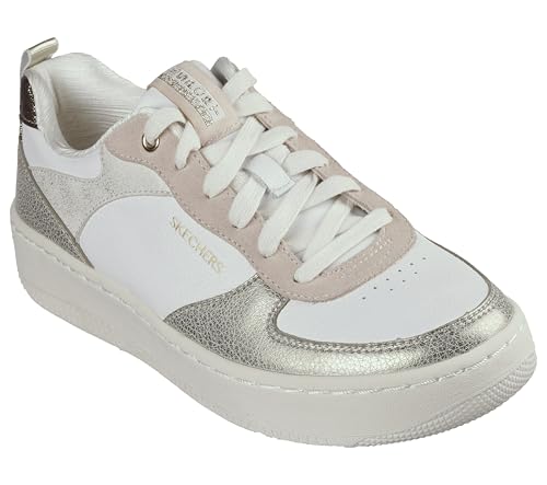 Skechers Women Sport Court 92 Sheer Shine Lace Up Shoe - Image 2