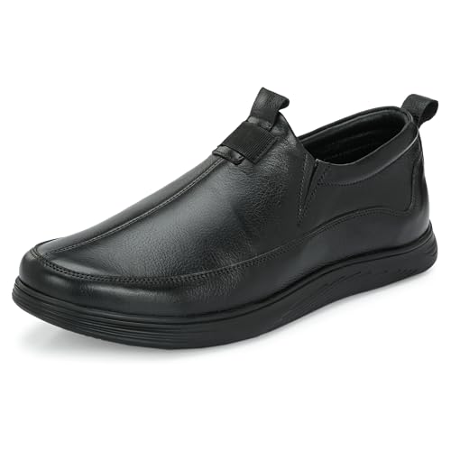 Centrino Blue Leather Men's Slip On Moccasins - Image 2