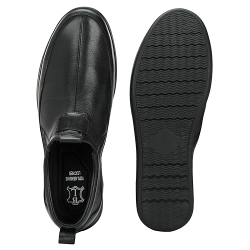 Centrino Blue Leather Men's Slip On Moccasins - Image 5