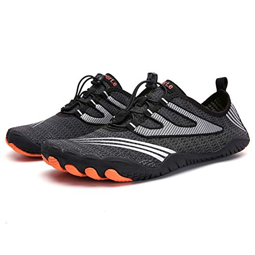 ANDUNE Men's Barefoot Minimalist Shoes Black Blaze - Image 4