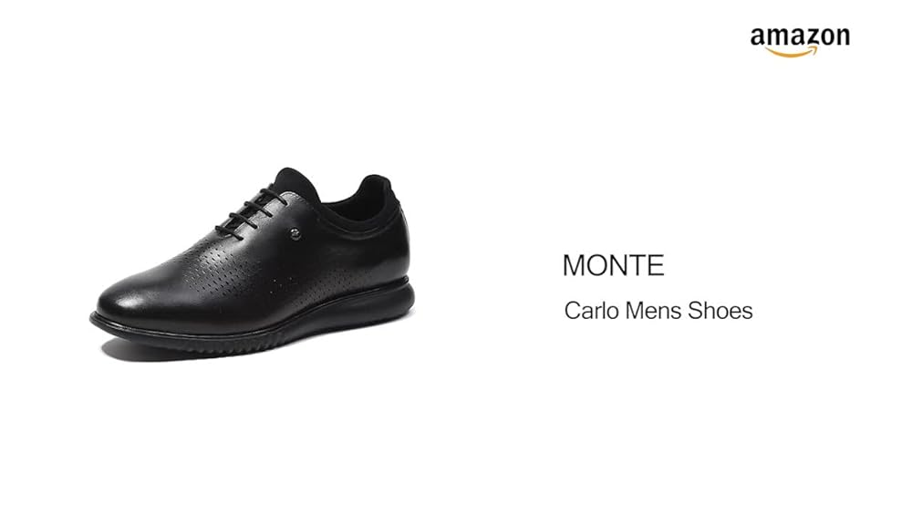 Monte Carlo Mens Solid Lace Up Genuine Leather Casual Shoes - Image 3