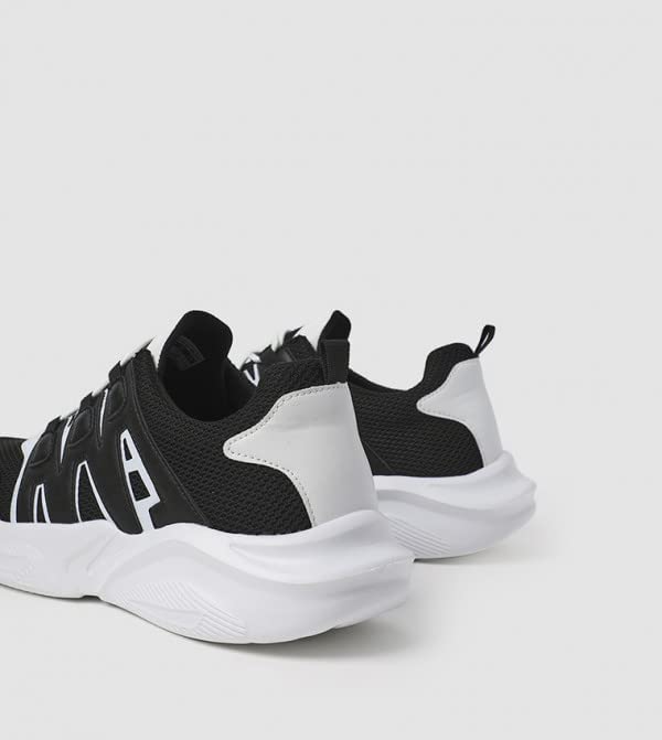 Athletiq Men Black Color Blocked Low Top Sneakers - Image 5