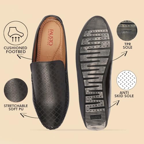 FAUSTO Mens Perforated Driving Moccasins - Image 5