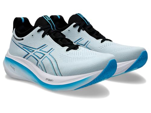 ASICS Gel-Nimbus 26 Men's Running Shoes Cool Grey/Bright Cyan - Image 5