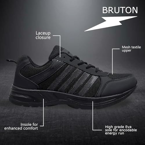 BRUTON EVA Lite Sport Running Shoes Men - Black - Image 5