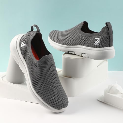 Liberty Men Sports Walking Shoes - Black & Grey - Image 3