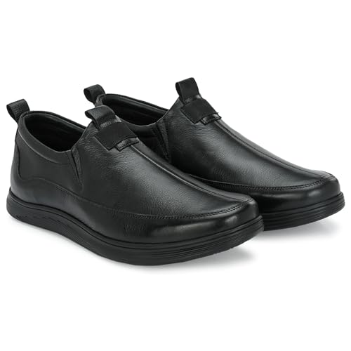 Centrino Blue Leather Men's Slip On Moccasins - Image 4