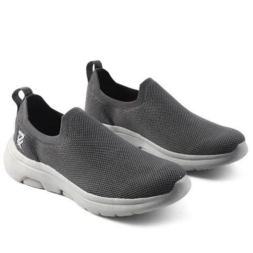Liberty Men Sports Walking Shoes - Black & Grey - Image 4
