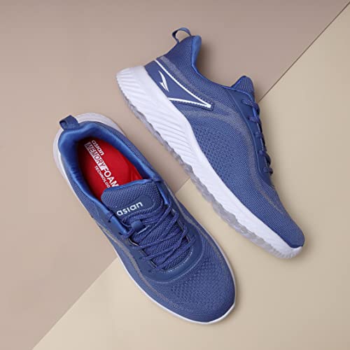 ASIAN Men's Lightweight Lace-Up Running Walking Gym Shoes - Image 5