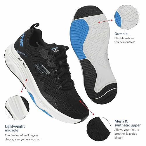Skechers Men D'Lux Fitness Roam Free Sneakers - Image 5