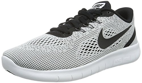 Nike Boys Free RN GS Running Shoes White/Black 5 UK - Image 2