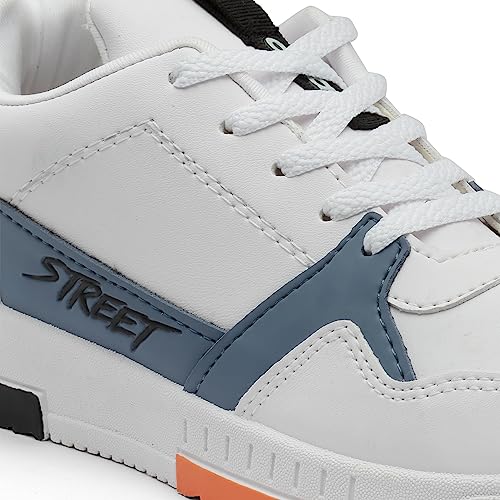 ASIAN Men's White Casual Mid Top Sneaker Shoes - Image 5