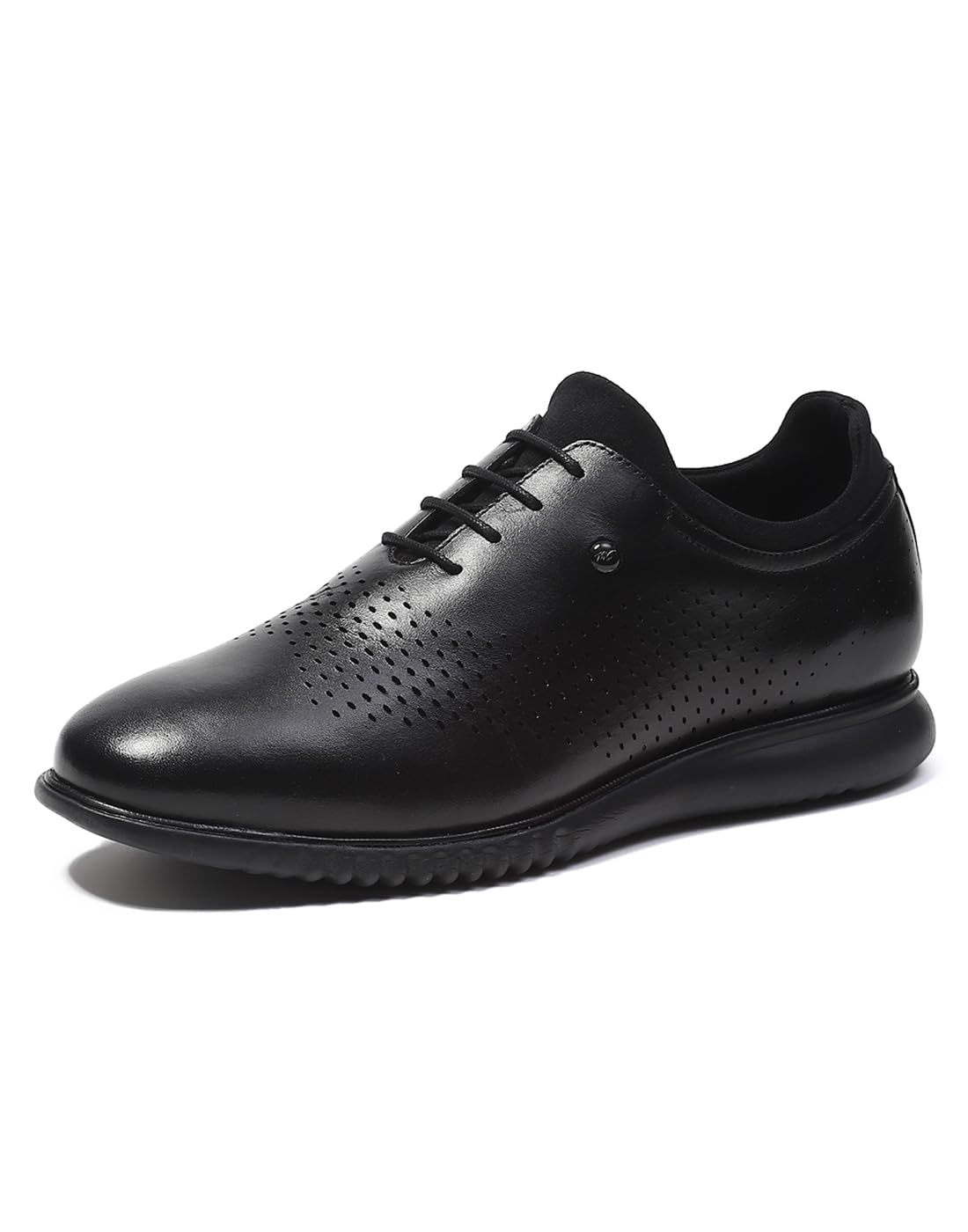 Monte Carlo Mens Solid Lace Up Genuine Leather Casual Shoes
