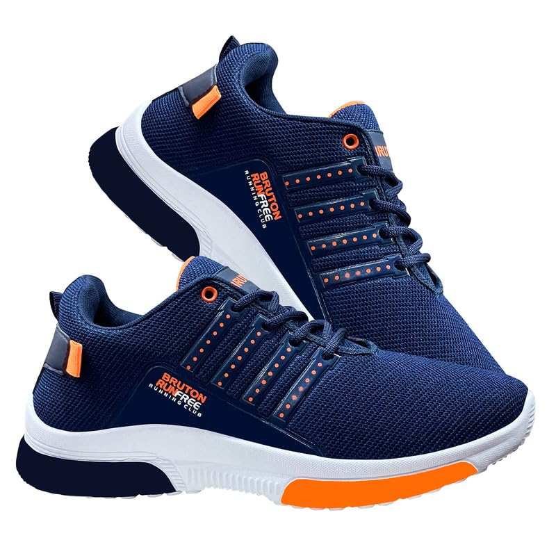 Men's Blue/Orange PVC with Mesh Casual Shoes - Image 4