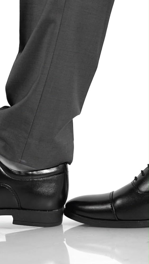 FAUSTO Men's Lace-Up Derby Shoes for Office Meetings - Image 3