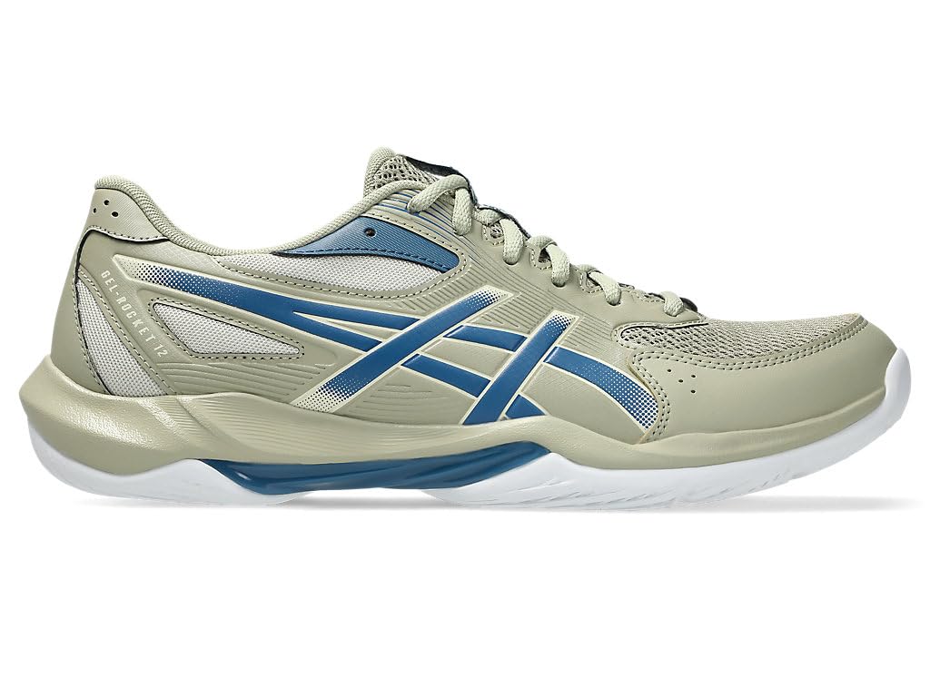 ASICS Mens Gel-Rocket 12 Indoor Court Shoes Lichen Rock/Teal