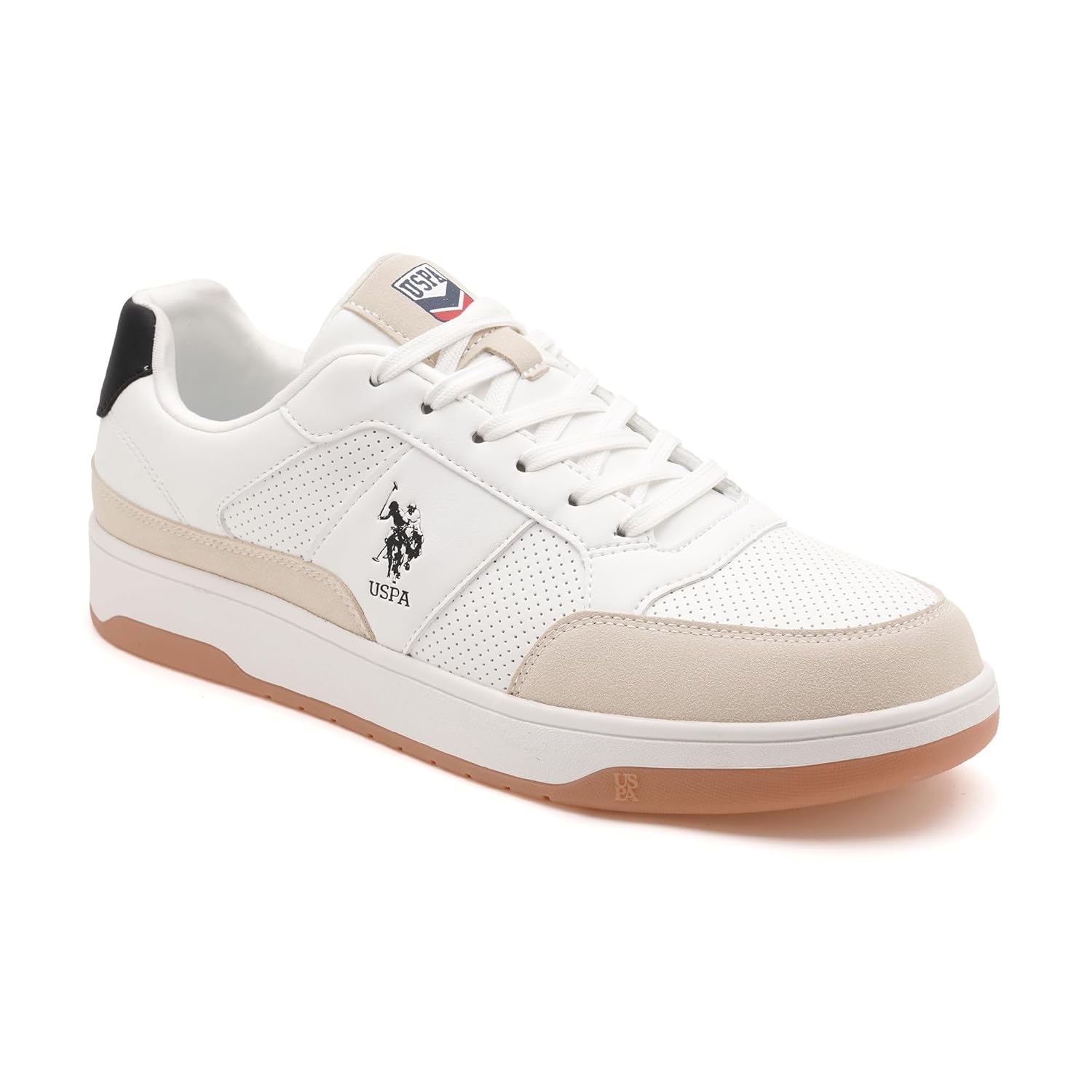U.S. Polo Assn. Mens Simon White Casual Sneaker Shoes