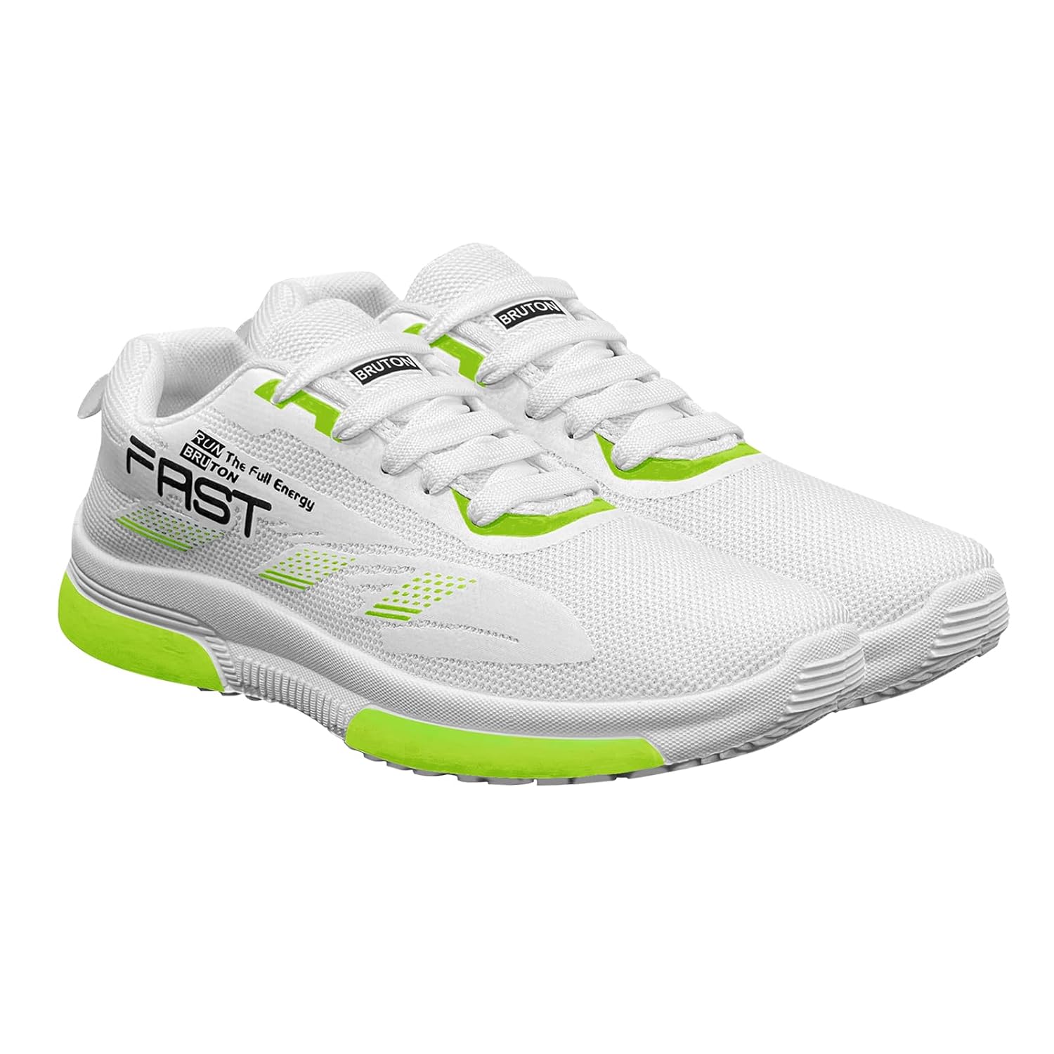 BRUTON Men's Running Casual Gym Sports Shoes - White