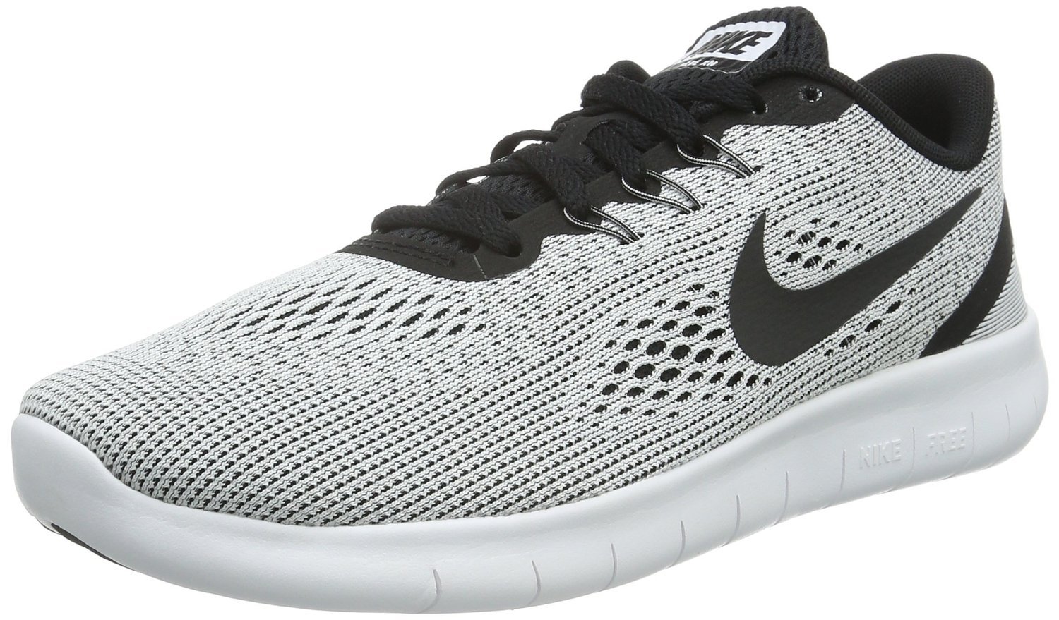 Nike Boys Free RN Running Shoes - White Black