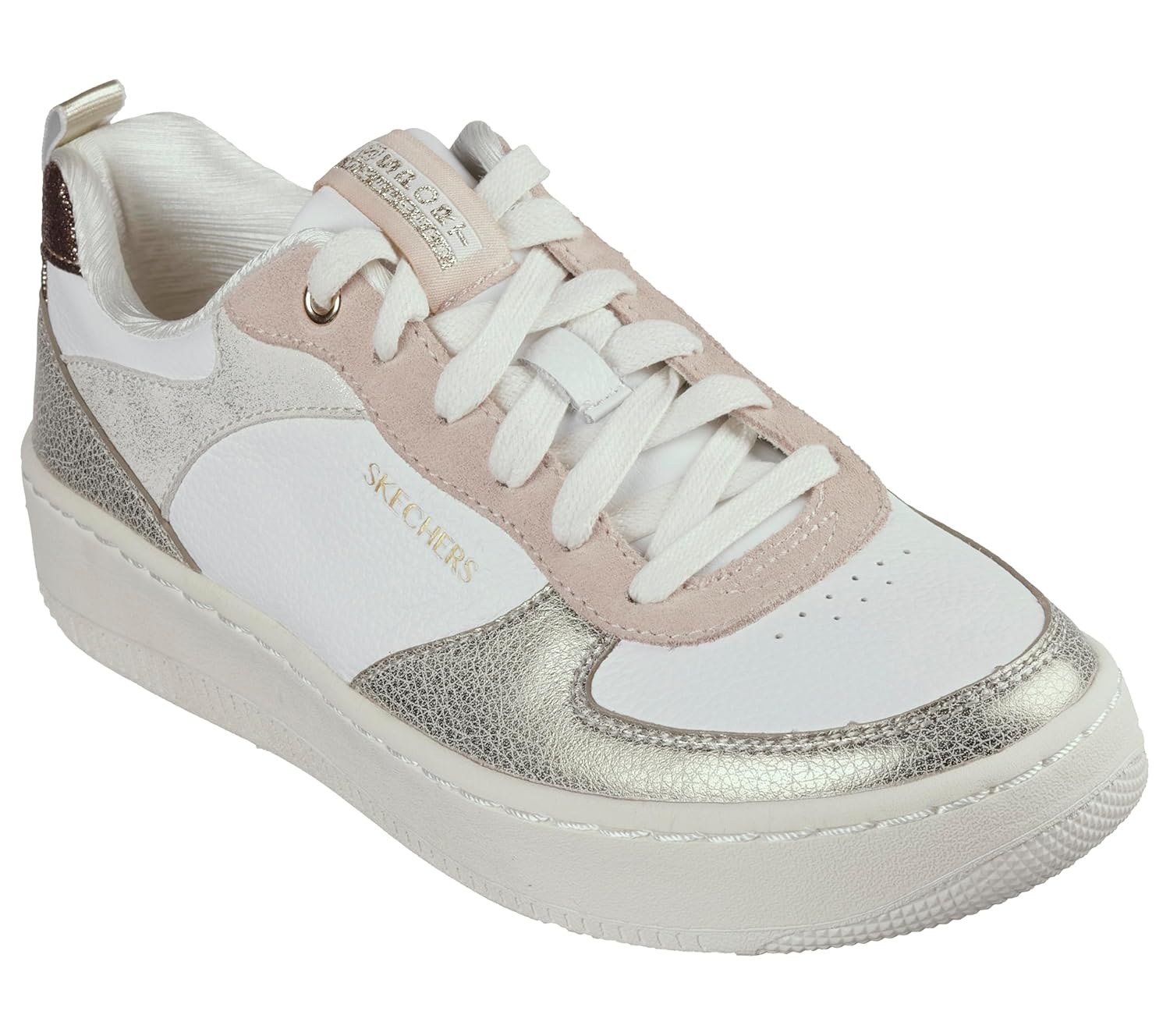 Skechers Women Sport Court 92 Sheer Shine Lace Up Shoe